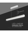 120cm 40W LED lysskinne med Samsung chip - Hvid, CCT, inkl. wireophæng, loftlampe til kontor