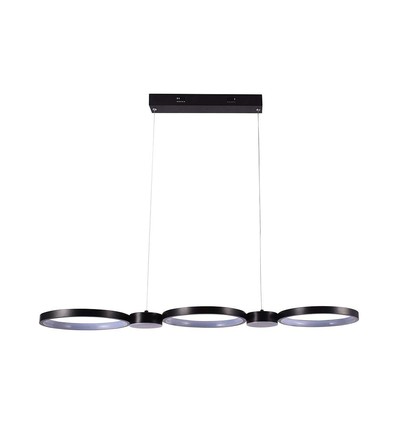 Suspension LED 97cm 38W - 120lm/W, 4560lm, boîtier noir, 3000K, source lumineuse incluse