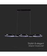 Suspension LED 97cm 38W - 120lm/W, 4560lm, boîtier noir, 3000K, source lumineuse incluse