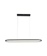 24W LED pendel, 80x100cm - 3000lm, zwarte behuizing, 120 graden, incl. lichtbron