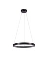 Suspension LED 19W avec cristal acrylique, Ø40cm - Noir, 3000K, 2160lm, IP20 intérieur