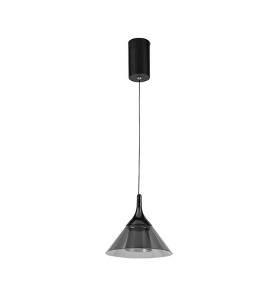 Suspension LED 9W - 19,5x17,5cm, 1000lm, noir, 3000K, source lumineuse incluse