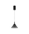 Suspension LED 9W - 1000lm, 3000K, noir, Ø19,5cm, IP20 intérieur