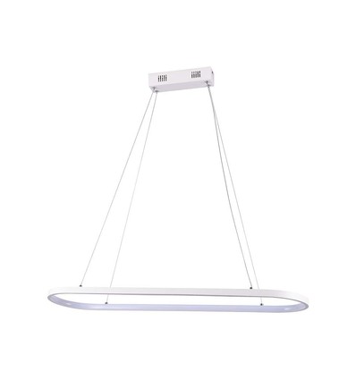 24W LED pendellamp / hanglamp - 80x20x100cm, 2760lm, witte behuizing, 3000K