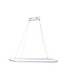 24W LED pendel / hengelampe - 80x20x100cm, 2760lm, hvit kropp, 3000K