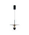 Suspension LED 9W - 3000K, 1000lm, noir/or, 30x320cm, source lumineuse incl.