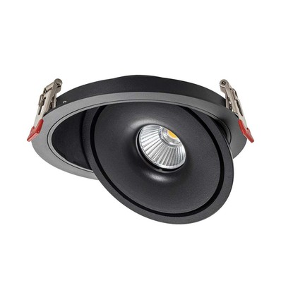 Panneau LED encastrable 30W, RA90, noir - 3-en-1 CCT, Trou: Ø18 cm, Dim: Ø20 cm
