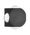 Applique murale COB ronde 4W avec 4 faisceaux - IP54, noir, 3000K, source lumineuse incl.