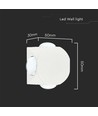 Applique murale LED ronde 4W avec 4 faisceaux - IP54, blanc, 3000K, éclairage 4 voies, design moderne