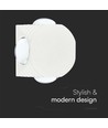 Applique murale LED ronde 4W avec 4 faisceaux - IP54, blanc, 3000K, éclairage 4 voies, design moderne