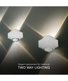 VT-770 wandlamp LED 2W - COB, op en neer, 4000K, wit huis