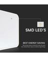 48W LED taklampa - IP44, 42x42cm, höjd 6,5cm, vit kant