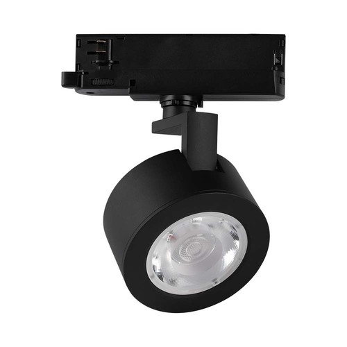 30W LED COB Skinnespot - 3i1 Sort Hus