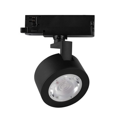 Spot sur rail LED COB 30W - Boîtier noir 3 en 1