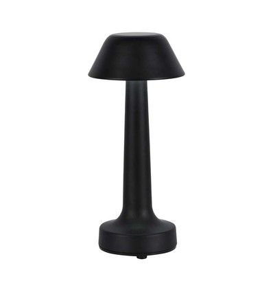 1W oppladbar LED bordlampe, 3-i-1 CCT - 5V, 1800mAh, sort, Ø9,5 x 22,5 cm