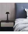 Lampe de table LED 1W rechargeable, 3-en-1 CCT - 5V, 1800mAh, noir, Ø9,5 x 22,5 cm