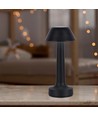 Lampe de table LED 1W rechargeable, 3-en-1 CCT - 5V, 1800mAh, noir, Ø9,5 x 22,5 cm