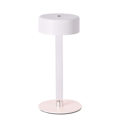 3W LED Tafellamp - D120x255, 3-in-1, Wit+Transparante Middelpoot