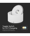 Spot en Saillie Orientable 20W Ø14,8cm - RA90, 3-en-1 CCT, Blanc