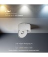 Spot en Saillie Orientable 20W Ø14,8cm - RA90, 3-en-1 CCT, Blanc