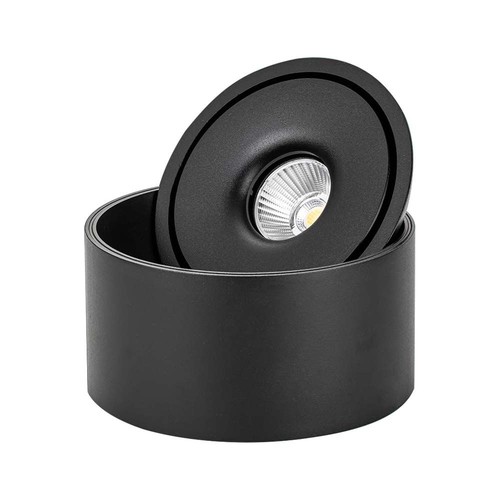 20W Justerbar Påbygningsspot Ø14,8cm - RA90, 3-i-1 CCT, Sort