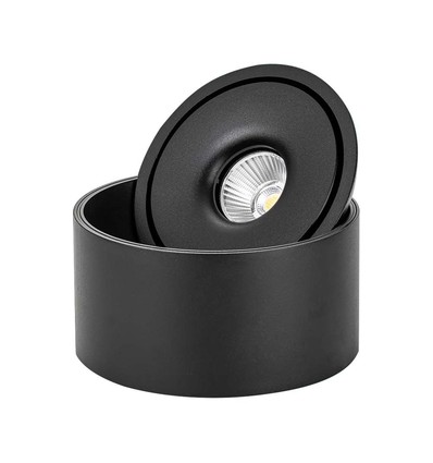 20W Justerbar Påbygningsspot Ø14,8cm - RA90, 3-i-1 CCT, Svart