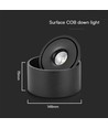 Downlight LED COB 20W à montage en surface - Boîtier noir