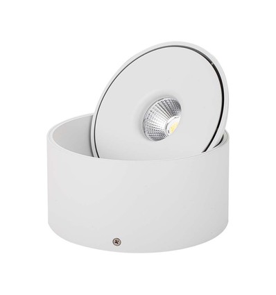 28W RA90 Utanpåliggande spotlight - Ø17,8 cm, Höjd: 8,7 cm, CCT, 3 ljusfärger, vit