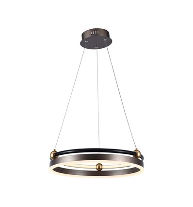 20W LED designer hanglamp - Enkele ring, 3000K, koffiekleur, 2400lm