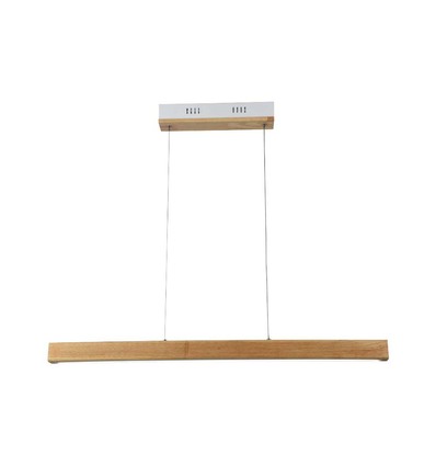 12W LED hanglamp van hout - 4000K, 80cm, incl. lichtbron
