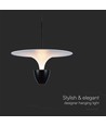 9W LED designer pendel - 3000K, 1000lm, hvit/sort, justerbar høyde, inkl. lyskilde