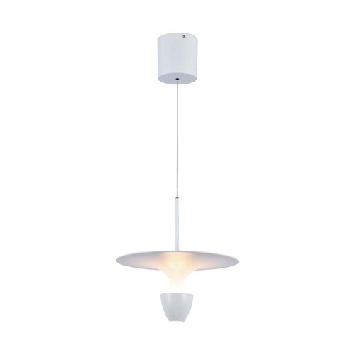Suspension LED 9W - 30x320x100cm, 1000lm, 3000K, corps blanc/gris