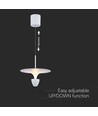 Suspension LED 9W - 30x320x100cm, 1000lm, 3000K, corps blanc/gris
