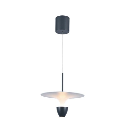 Suspension LED 9W - 1000lm, 3000K, corps blanc-gris, 30x320x100cm