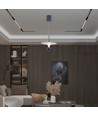 9W LED pendel - 1000lm, 3000K, vit-grå kropp, 30x320x100cm