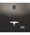 Suspension LED 9W - 1000lm, 3000K, corps blanc-gris, 30x320x100cm