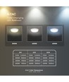 320mm 8W/16W/20W LED bulkhead - Samsung LED chip, IP65, IK08, 3-i-1 CCT, rund, hvid kant