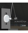 8W/16W/20W LED sensorlampe med Samsung chip - 3-i-1 CCT, IP65, Ø32cm, mikrobølge sensor, hvid kant