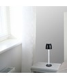 3W oplaadbare LED tafellamp, touch dimbaar - 3000K, 1800mAh, zwart, DC 5V
