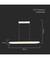 LED hanglamp 80x104cm 3000K wit - huis