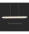 LED hanglamp 80x104cm 3000K wit - huis