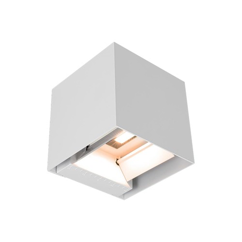 9W Solcells LED vägglampa med sensor - Vit, IP65, PIR rörelsesensor, 4000K, COB LED