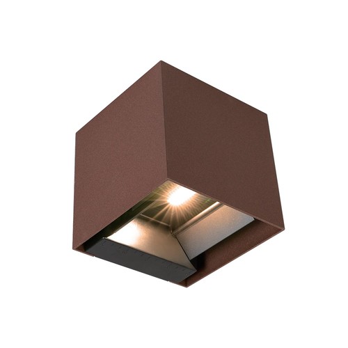 Applique murale solaire 9W - IP65, 4000K, couleur corten, COB, détecteur PIR