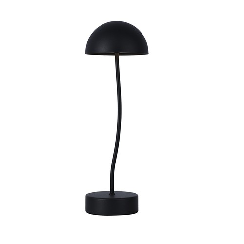 Lampe de table rechargeable 3W - Touch dimmable, noir, 3000K, portable, batterie incluse