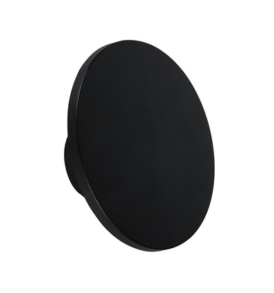 12W Rund utendørs vegglampe - Sort, 1400lm, IP65, 4000K, inkl. lyskilde