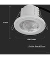 Spot LED encastrable Samsung 5W Ø8,1cm - IP65, 4000K, dimmable, ignifuge, Trou : Ø5,7 cm, 5 ans de garantie
