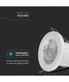 Spot LED encastrable Samsung 5W Ø8,1cm - IP65, 4000K, dimmable, ignifuge, Trou : Ø5,7 cm, 5 ans de garantie