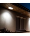 24W LED sensorlampe - IP44, Ø35cm, sort kant, indbygget sensor, fjernbetjening, inkl. lyskilde