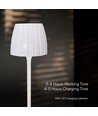 Lampe de table LED rechargeable 2,7W, blanc - Tactile dimmable, 3-en-1 CCT, USB-C, hauteur 34cm
