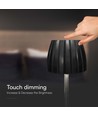 2,7W LED bordslampa, svart - Touch dimbar, 3-i-1 CCT, uppladdningsbar, USB-C, 10,5 x 34 cm